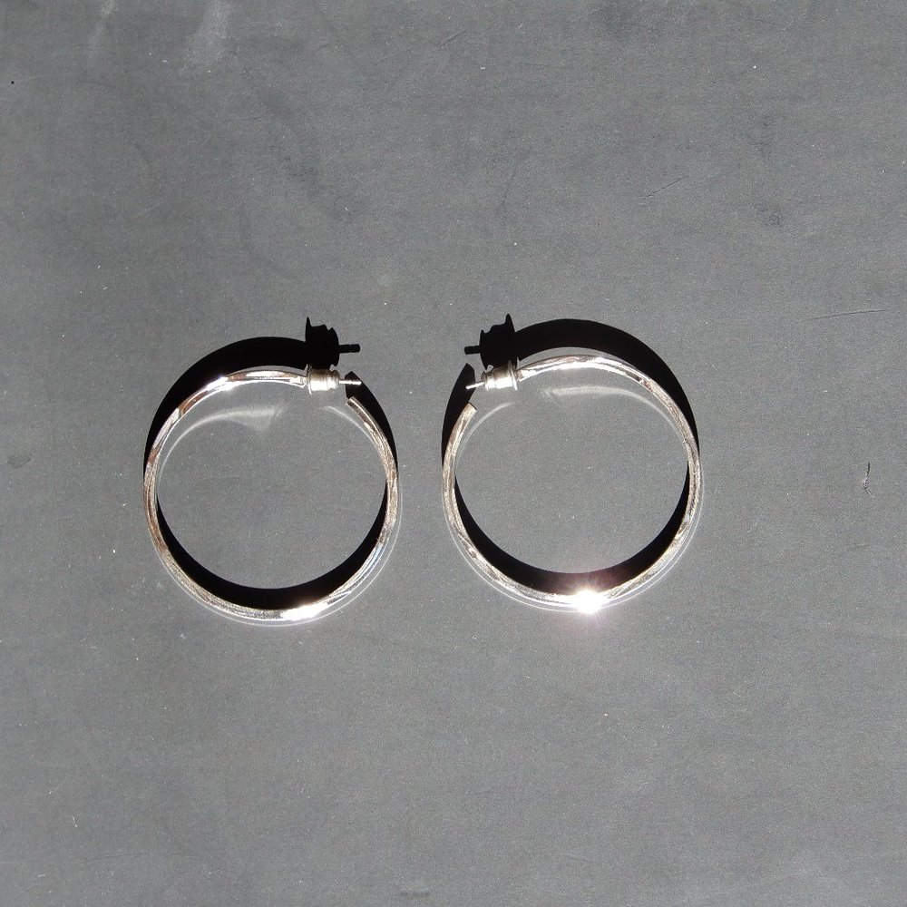 Silver Colored Hoop Earrings